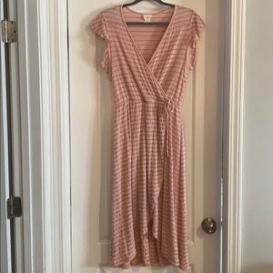 Caution to the Wind Faux Wrap Dress